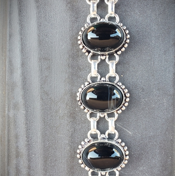 New Botswana Agate 925 Silver Bracelet. - Picture 7 of 14